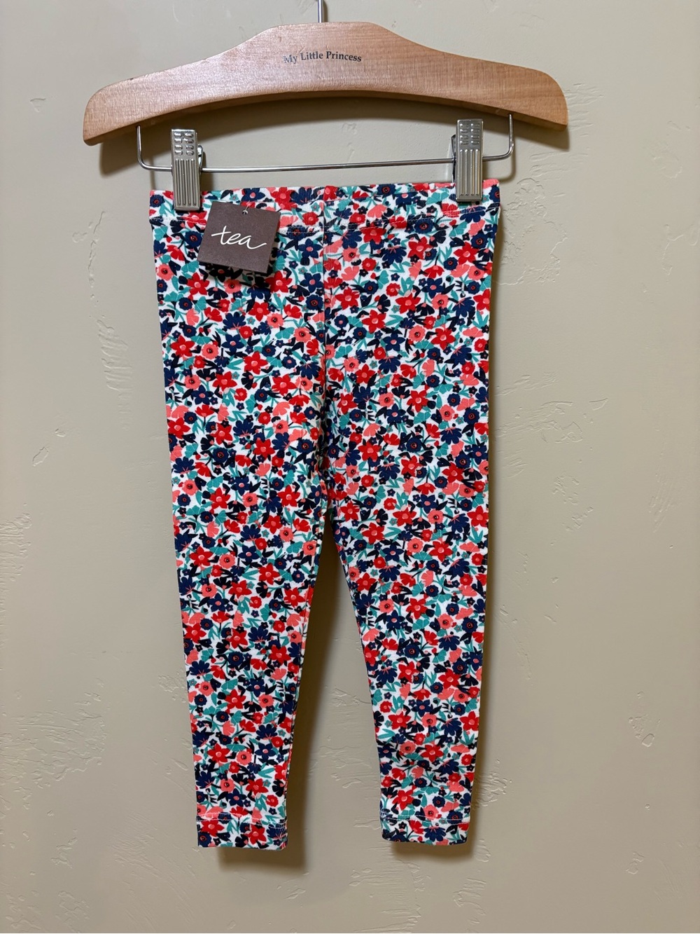 NWT$24 Girls TEA Floral Leggings Sz 2